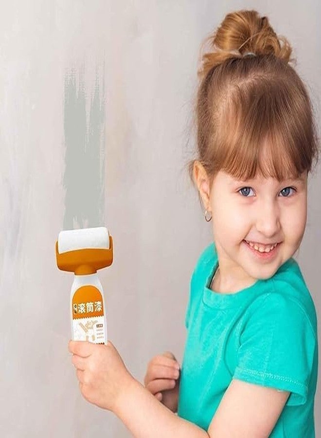 HKD SALES Wall Repair Roller Paint Household Supply Cleaning Tool White Water Based Latex DIY Renovation With Rolling Brush Touch Up Portable No-odor Antibacterial Paint Roller Brush(White-500Gm) - Image 3